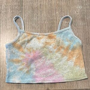 PACSUN Tie‎ dye "Euphoria” crop ribbed tank Size Small